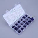 265pcs Universal 18 Size Car Air Conditioner O Ring Seal Circle (Purple) Newly
