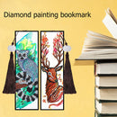 2pcs Creative DIY Diamond Painting Bookmark Leather Tassel Tags Art (SQ074)