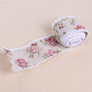 1m/roll Beautiful Flower Hessian Burlap Lace Wedding Decor Cake Runners