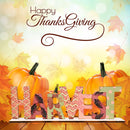 Pumpkin Letter Wooden Signs for Harvest Thanksgiving Decoration Table Ornam
