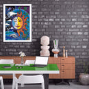 Sun Moon Full Round Drill 5D Mosaic Diamond Painting Picture of Rhinestone Kit
