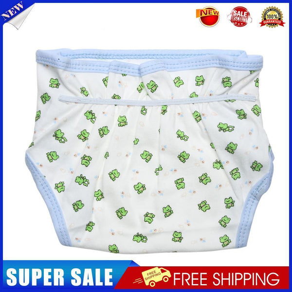 Baby Infants Breathable Soft Cotton Diaper Pants Reusable Nappy (Frog)