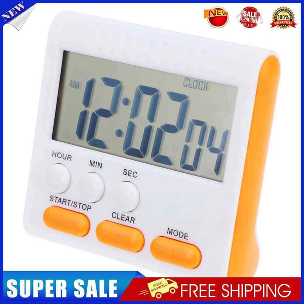 5pcs Multi-function Electric LCD Digital Kitchen Timer Alarm(Orange)