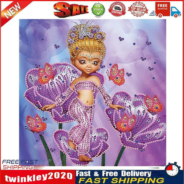 Diamond Painting Cartoon Girl Partial Special Drill Rhinestone Kit (EP003) Newly