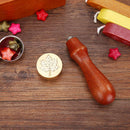 Retro Plant Pattern Wax Seal Stamps Wood Handle Sealing Wax DIY Crafts (03)