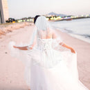Double-layered Modeling Yarn Elegant Veil Short Tulle Wedding Accessories