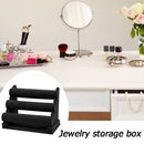 Velvet Bracelet Bangle T-Bar Rack Watch Jewelry Display Stand (Black3 Tier)