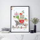 5D DIY Special Shaped Diamond Painting Sled Cross Stitch Mosaic Craft Kit D