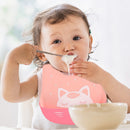 Silicone Baby Waterproof Bib Pocket Newborn Feeding Saliva Apron (Cat) Newly