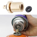 Stove Filling Valve Camping Hiking Gas Stove Refill Adaptor Gas Can Cylinder Tan