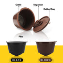 3pcs Plastic Coffee Capsule Cup for Dolce/Gusto Refillable Filters (Coffee)