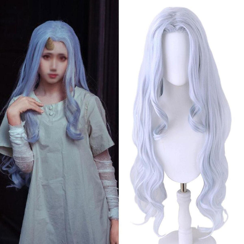 Perücke Beliebte Oma graues langes lockiges Haar Cos silbergraue Lolita-Wellenp.