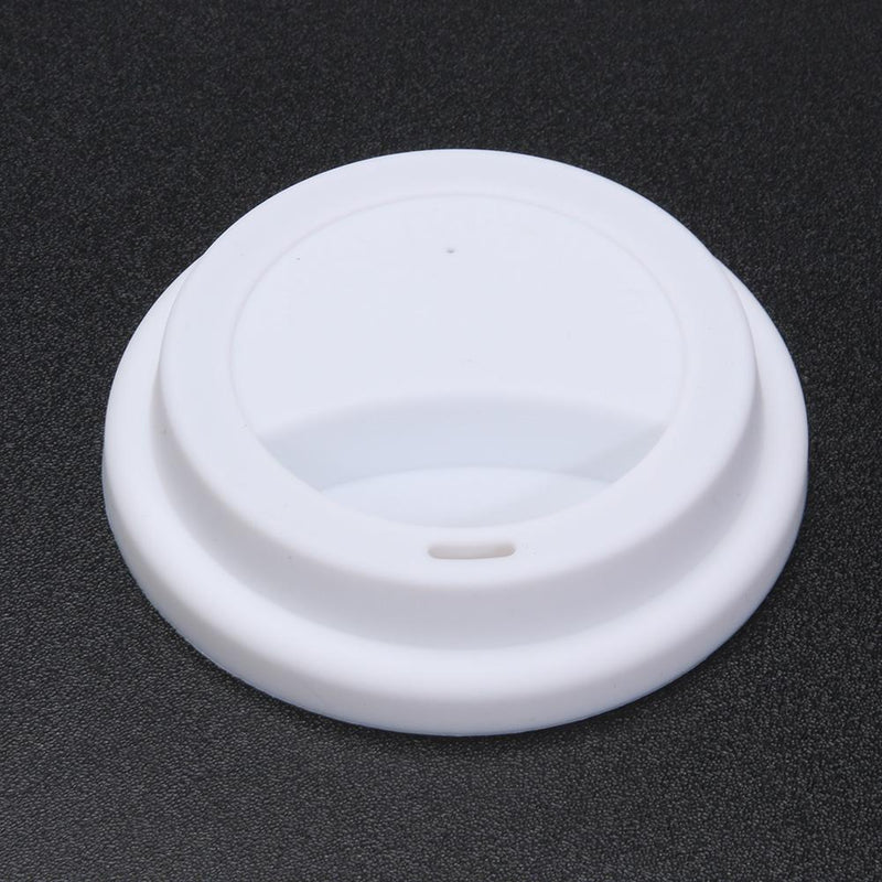 Silicone Insulation Anti-Dust Cup Cover Tea Coffee Sealing Lid Cap(White)
