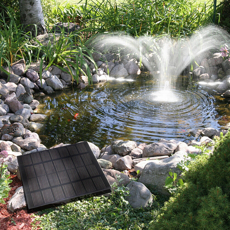 7V 200L/H Outdoor Fish Tank Fountain Pool Pond Solar Panel Water Pump Kits