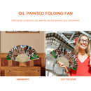 Farm Animal Oil Paint Folding Fan By Numbers DIY Painted Art Craft Handmade