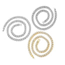 Pendant Dazzling Shiny Bling Elegant Crystal Zircon Necklace Cuban Chain
