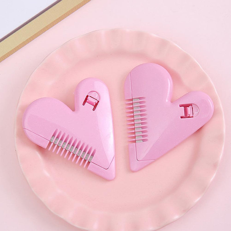 Heart Shape Thinning Hair Cutting Comb Pubic Hair Brushes Trimming Tools