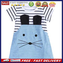 Kids Children Long Sleeve Striped Denim T-shirt Dress Girls Casual Dress