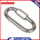 Stainless Steel Screw Lock Quick Links Chain Climbing Carabiner Hook (M5)