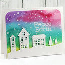 Cards Making DIY Falling Snow Stencil Template Embossing Scrapbooking