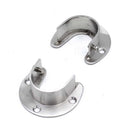U-Shaped Closet Rod End Holder Stainless Steel Wardrobe Rail Socket (32mm) Newly