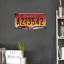 License Plate A213542 Retro Metal Tin Sign Plaque Poster Wall Art Decor (1)