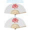 lotus Painting By Numbers Folding Fans Craft DIY Digital Painting On Canvas