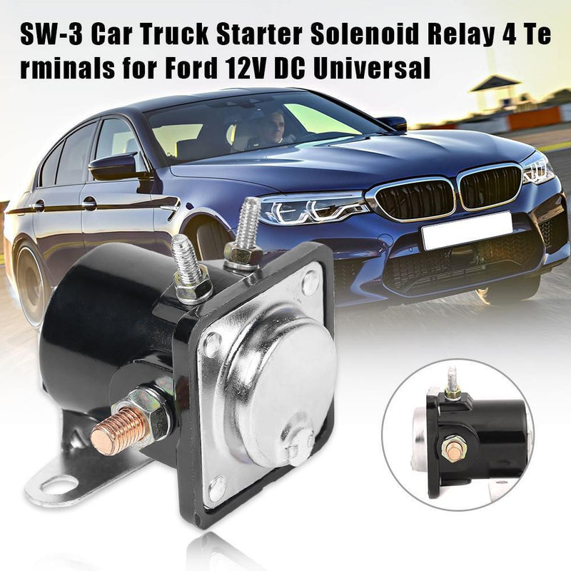 Universal SW3 12V Heavy Duty Car Truck Starter Solenoid Relay SW-3 for Ford
