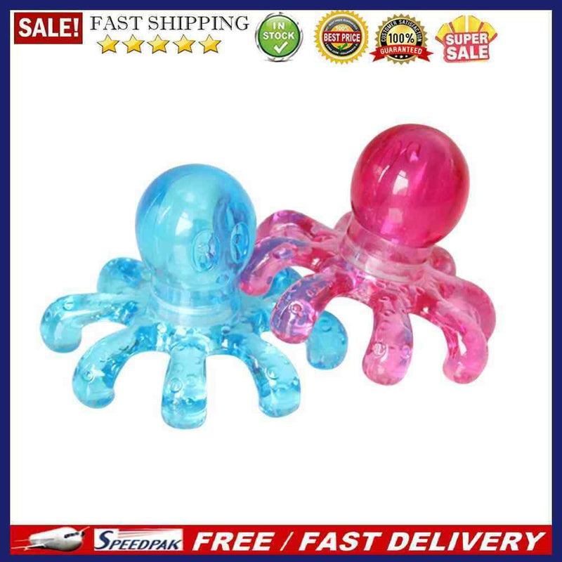 Portable Crystal Octopus Massager Handy Claw Massage for Relaxing Head Neck