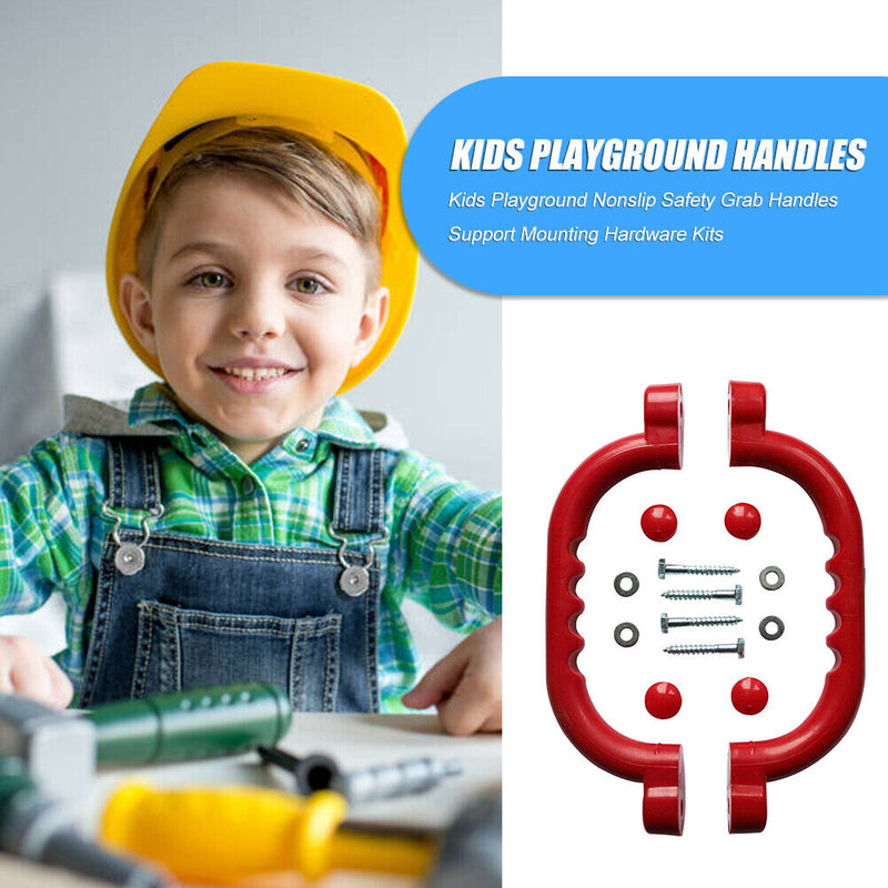 1 Pair Kids Playground Nonslip Safety Grab Handles Mounting Hardware Kit Support