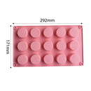 15 Cell Silicone Cake Mold Chocolate Baking Cupcake Decoration Tool (Pink)