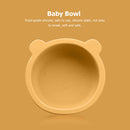 Kids Silicone Plate Baby Bowl with Suction Non-Slip BPA Free Dish (Yellow) Newly