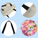 Flowers Printed Shoulder Shopping Bag Casual Large Tote Handbag (40*40cm) G