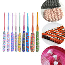 9pcs Ceramic Handle Needles Aluminum Crochet Hooks Set for Weaving Sewing B