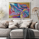 Oil Paint By Numbers Picture DIY Painting Colorful Whale Acrylic Paint Decor