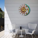 Metal Moon Sun Hanging Pendant Wall-mounted Art Craft Home Background Wall Decor