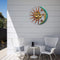 Metal Moon Sun Hanging Pendant Wall-mounted Art Craft Home Background Wall Decor