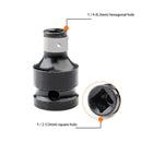 1/2 Inch Square To 1/4 Inch Hex Ratchet Socket Wrench Sockets Adapter (A) Newly