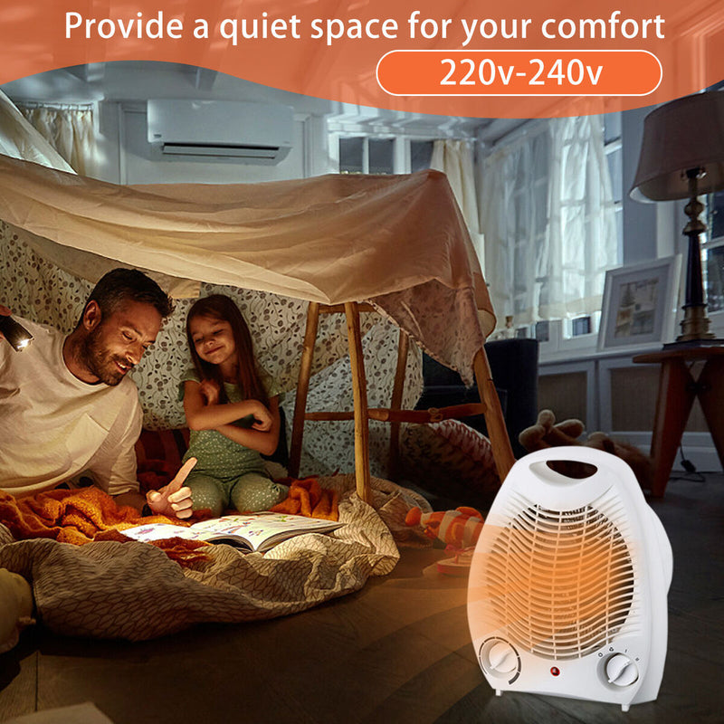 2000W Electric Space Heater 3 Modes Fast Heating Small Heaters Fans for Office