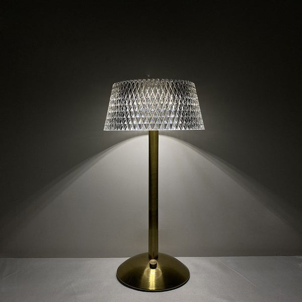 Dormitory Eye Protection Dimmable for Bedside Table Lamp LED Crystal Hat Shape