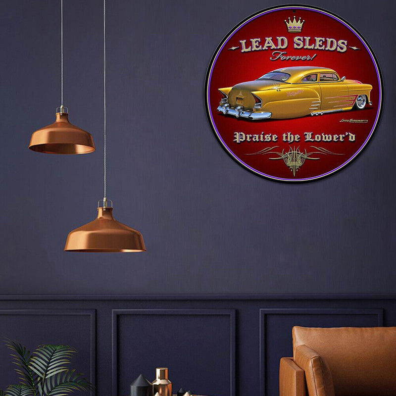 Lead Sleds Retro Metal Plate Tin Sign Plaque Poster for Bar Club Cafe Decor