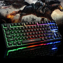 K87 LED Breathing Backlit 87 Keys Mechanical Feeling Gaming USB Wired Keyboard