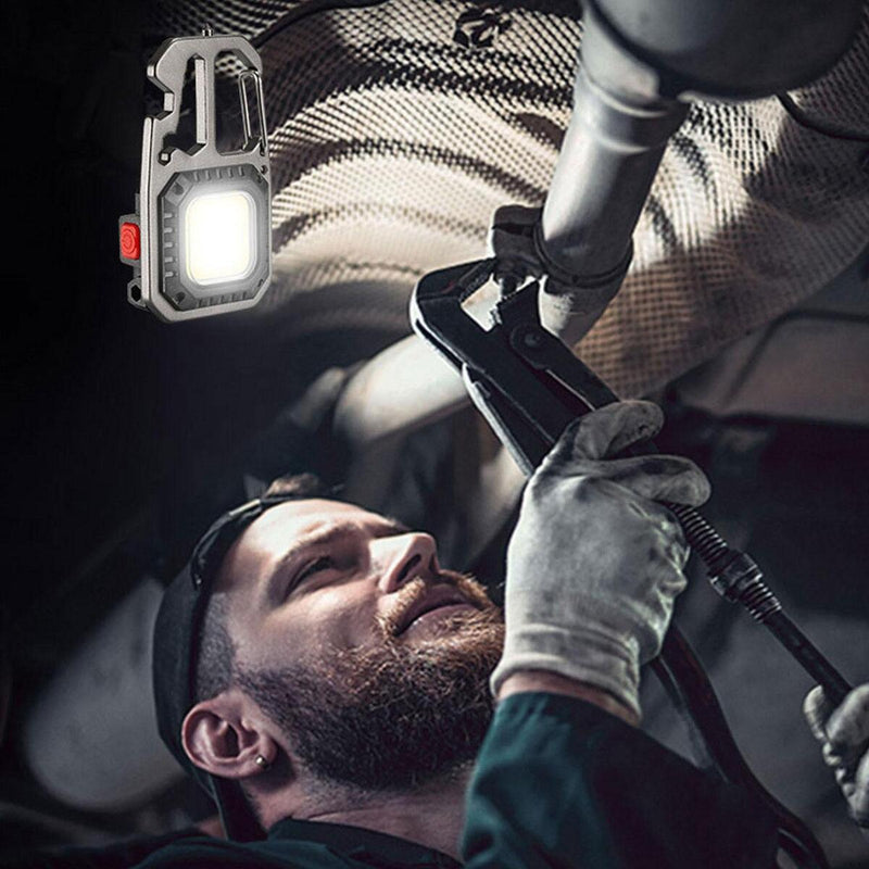 600LM IPX6 Mini LED Flashlight Multifunction Screwdriver Corkscrew Camping: