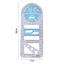 Mathematical Stereo Geometry Template Geometric Drawing Ruler for School Office