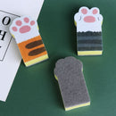 Cat Paw Magic Wipe Pot Washing Wash Cleaning Sponge Brush Wavy Thick