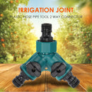 2 Way Garden Hose Pipe Y Shape Splitter Adapter Plastic Connector Irrigation Kit