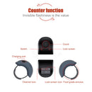Portable Electronic Counter Ring USB Rechargeable 9-Digit Clicker (Black)