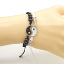 Chinese Style Tai Chi Bracelet Alloy Braided Lover Bracelets (Black+White) Newly