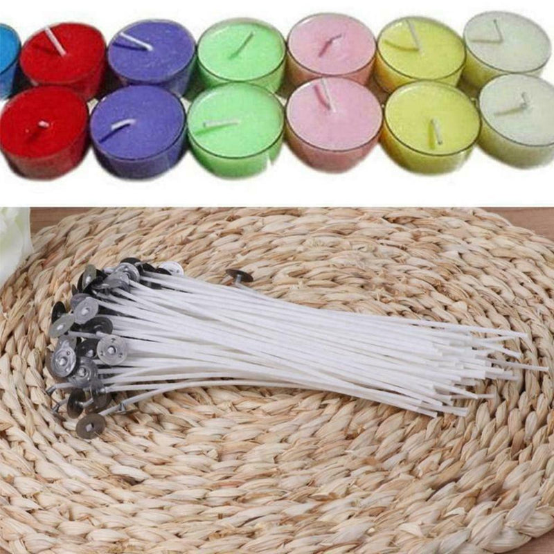 20pc Candle Making Candles Wicks Set Cotton Core Pre-waxed Sustainers Kit  hot.