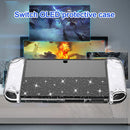 For NS OLED Transparent Glitter Protector Game Console Anti-Scratch Crystal